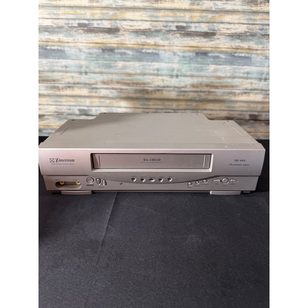 Emerson VCR EWV404 Silver Excellent DA-4 Head 19 Micron VHS HQ Video Player